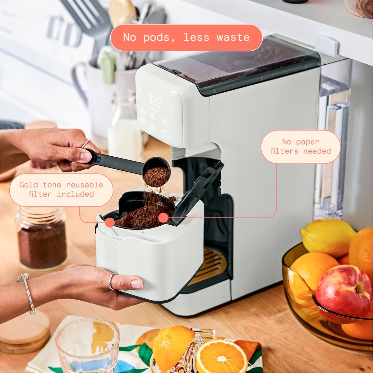 Single Serve Coffee Maker with Burr Grinder C756530