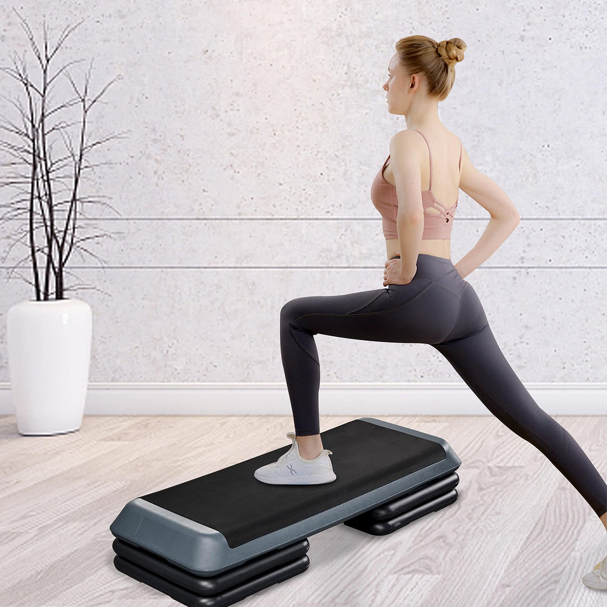 43in 3-Level Adjustable Aerobic Step Platform O4954