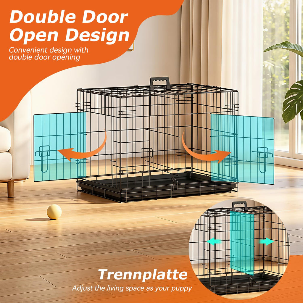 24" Foldable Metal Dog Crate S41225