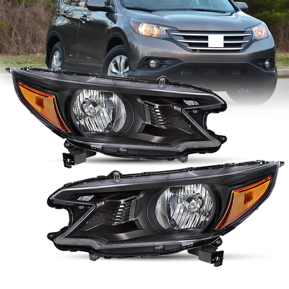 Black Halogen Headlight Assembly S205369