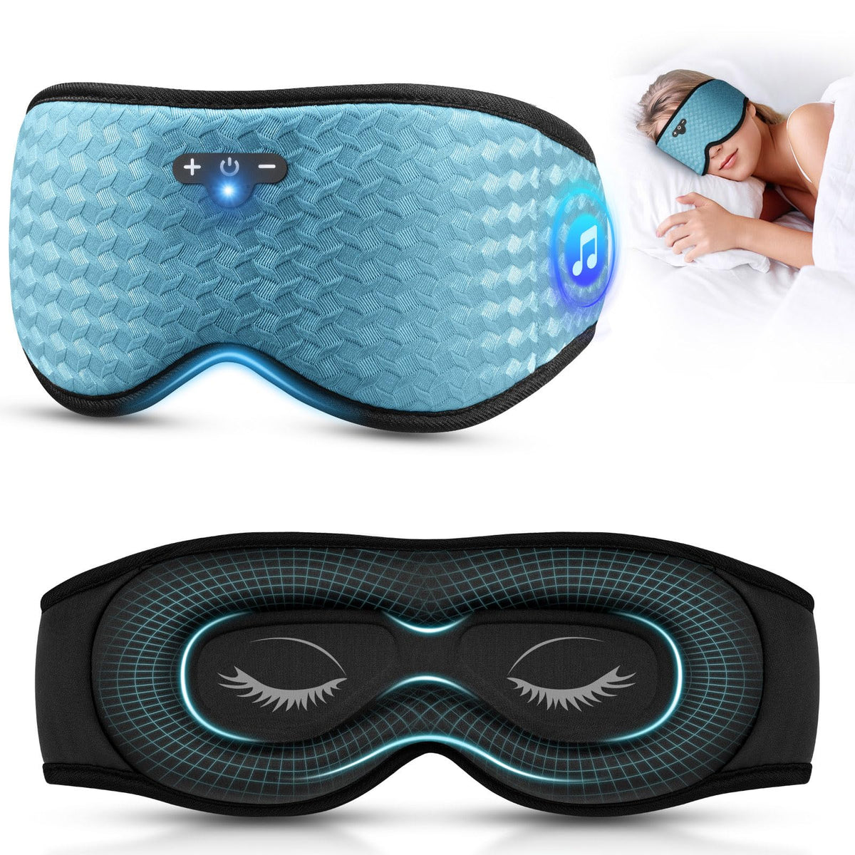 Adjustable Bluetooth 3D Sleep Mask I18566