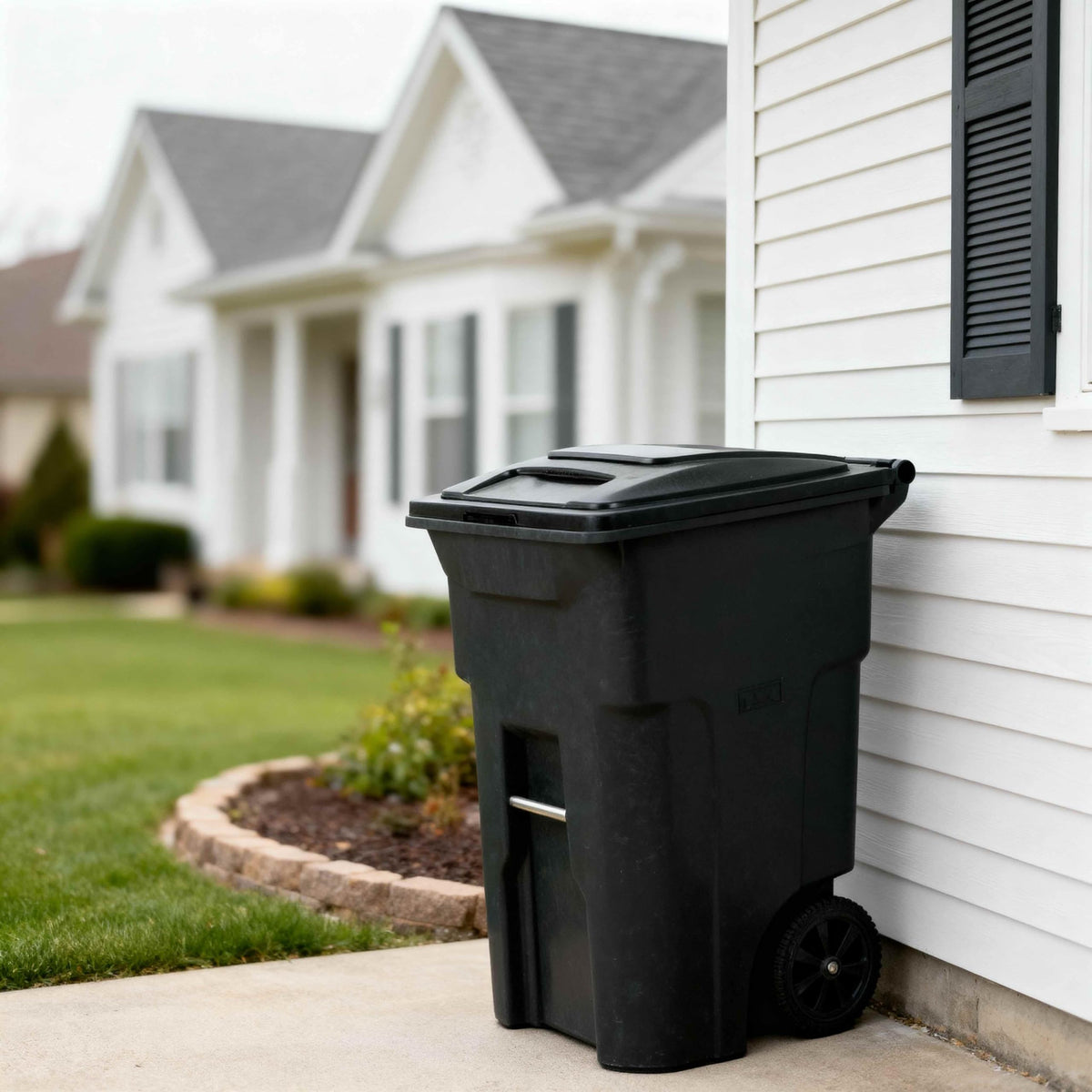 48 Gallon Garbage Cans Trash Cans With 2 Wheels And Lid Heavy Duty C38629