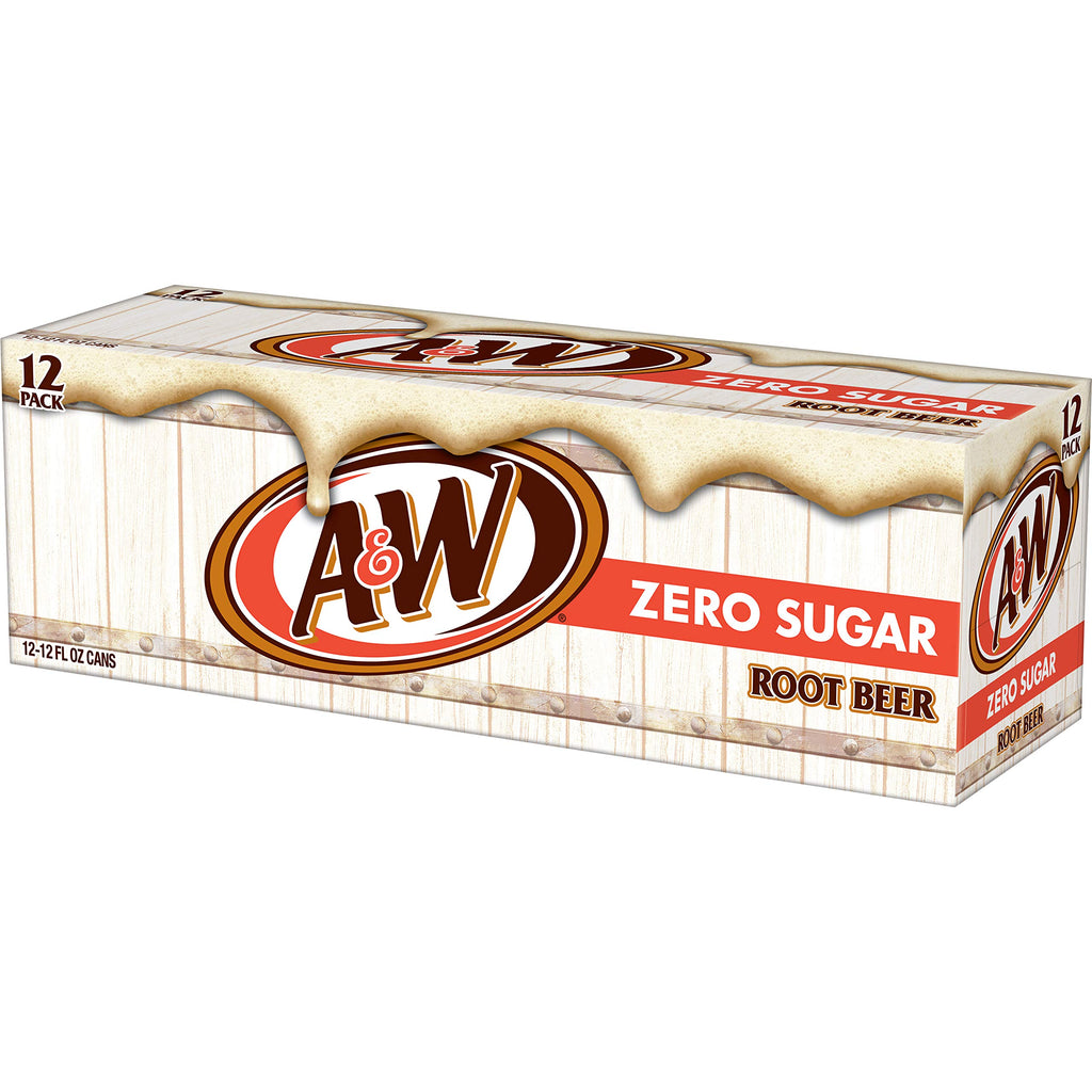 Zero Sugar Root Beer Soda, 12 fl oz cans, 12 pack R4388