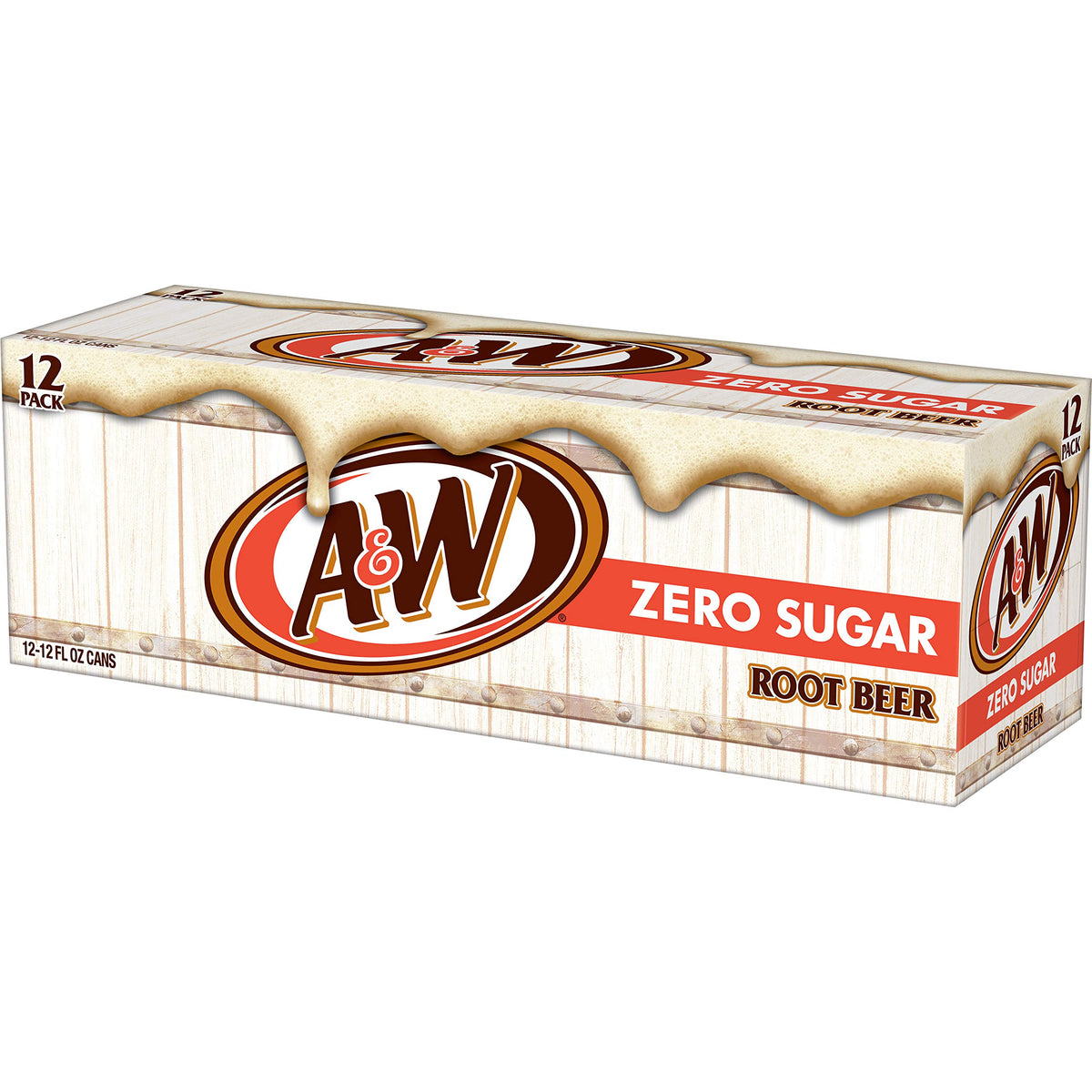 Zero Sugar Root Beer Soda, 12 fl oz cans, 12 pack R4388