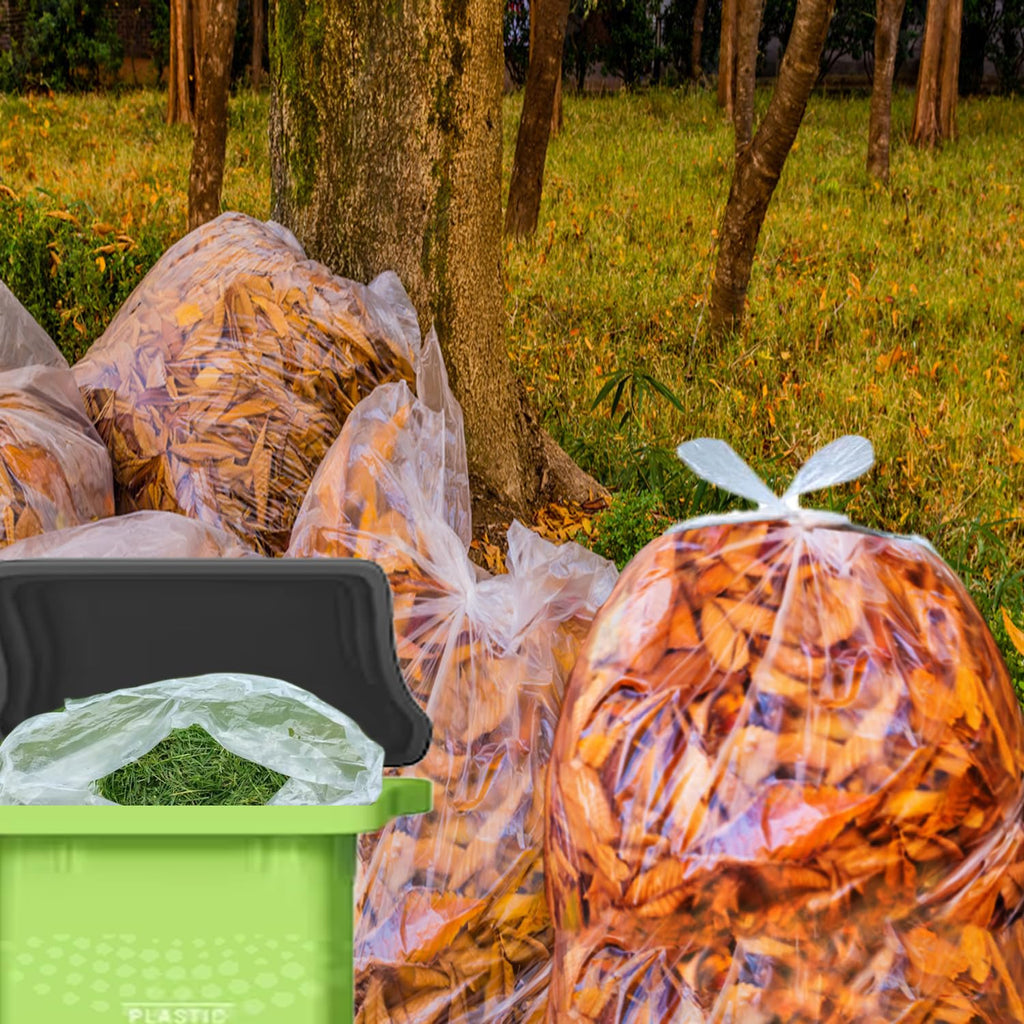 40-45 Gallon Clear Heavy Duty Plastic Trash Bags, 125 Count D563625