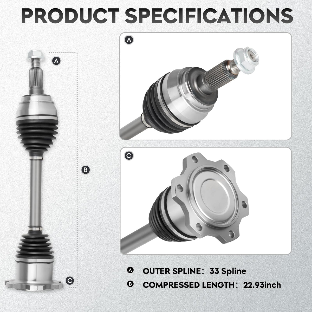 CV Axle Shaft Assembly B690014