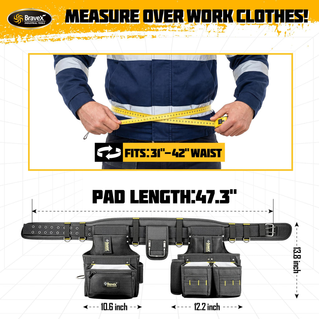 Tool Belt Suspenders 20 Bags 1200D Ballistic Nylon Y693115