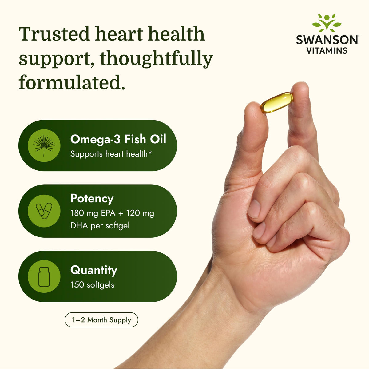 Omega-3 Fish Oil 150 Softgels Lemon T273