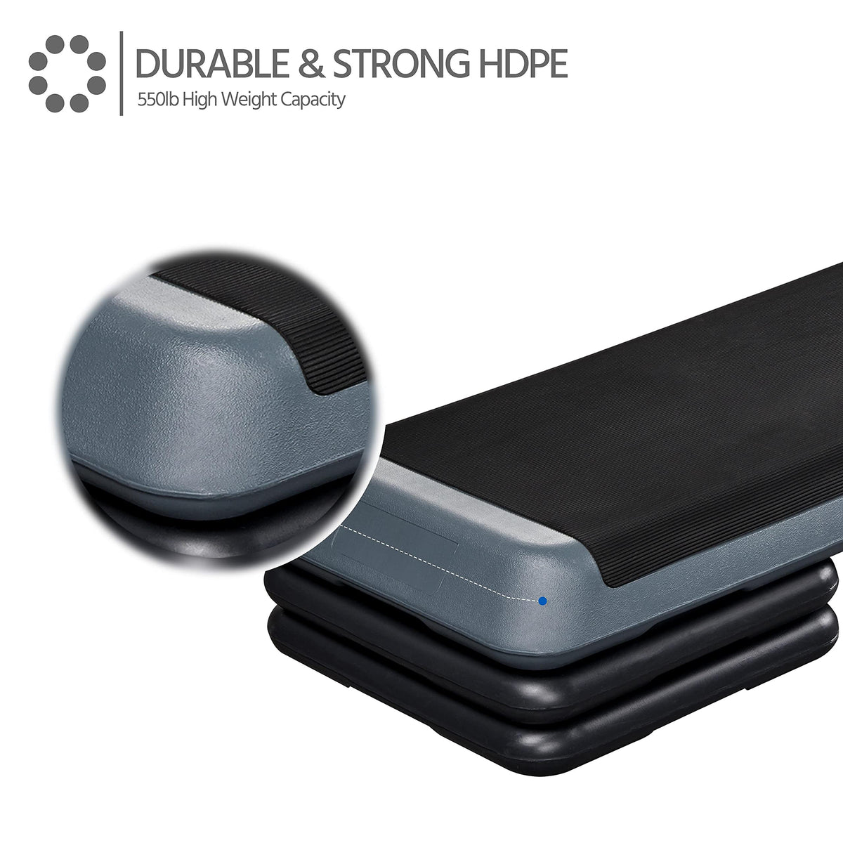 43in 3-Level Adjustable Aerobic Step Platform O4954