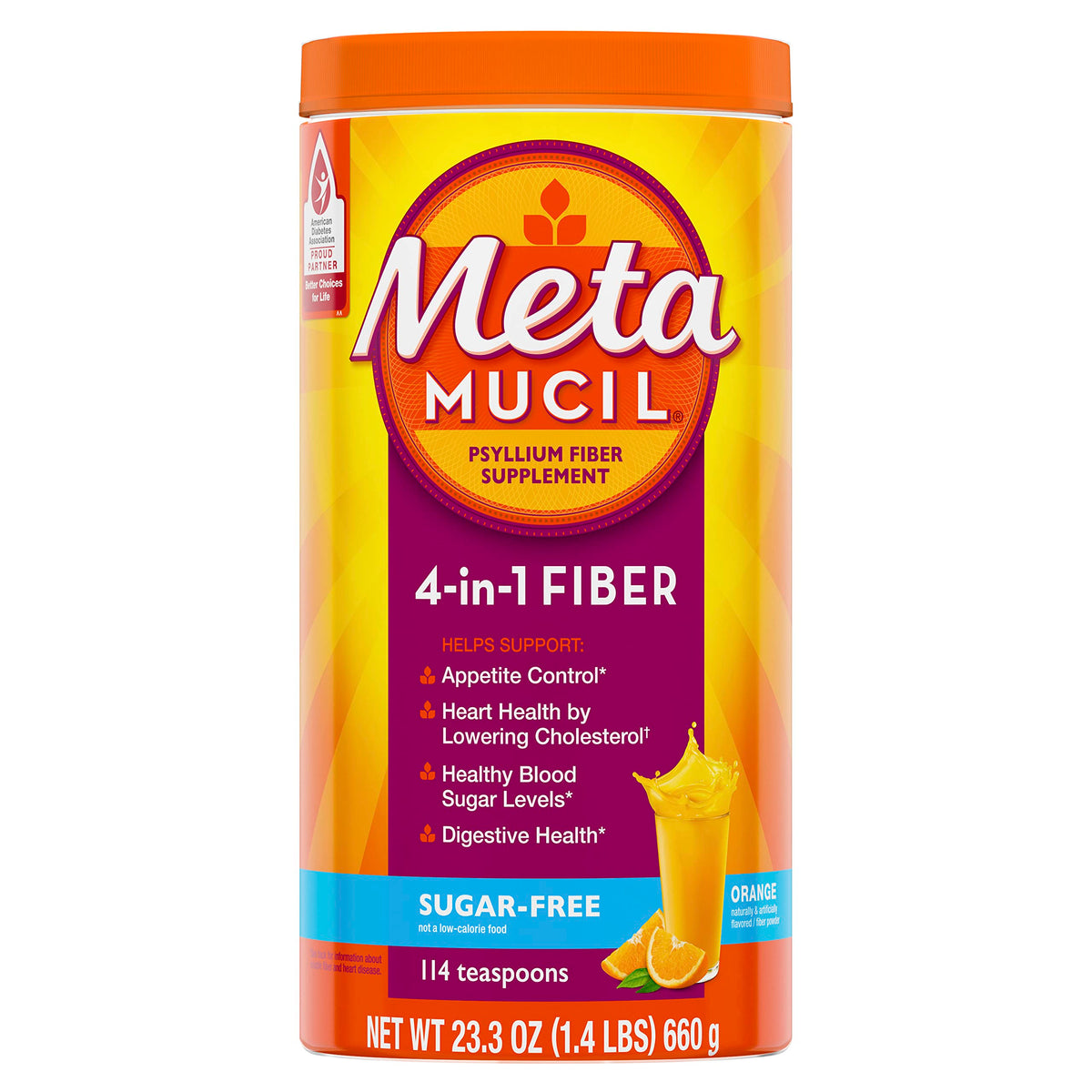 Sugar-Free Orange Flavored Psyllium Husk Fiber Powder O703885
