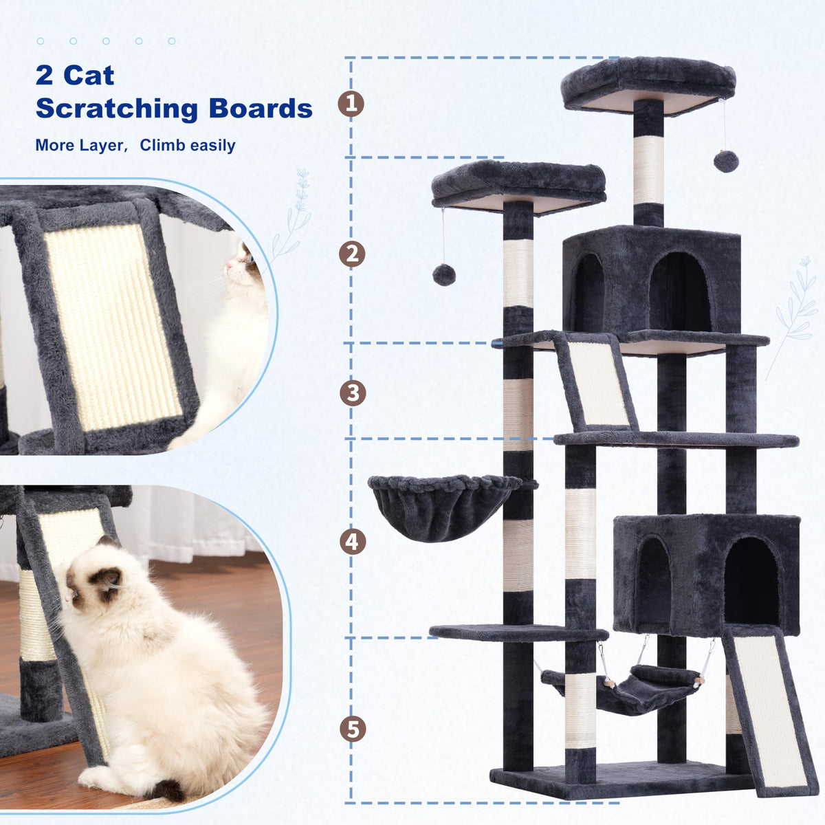 71'' Cat Tree with Scratching Post Q25164