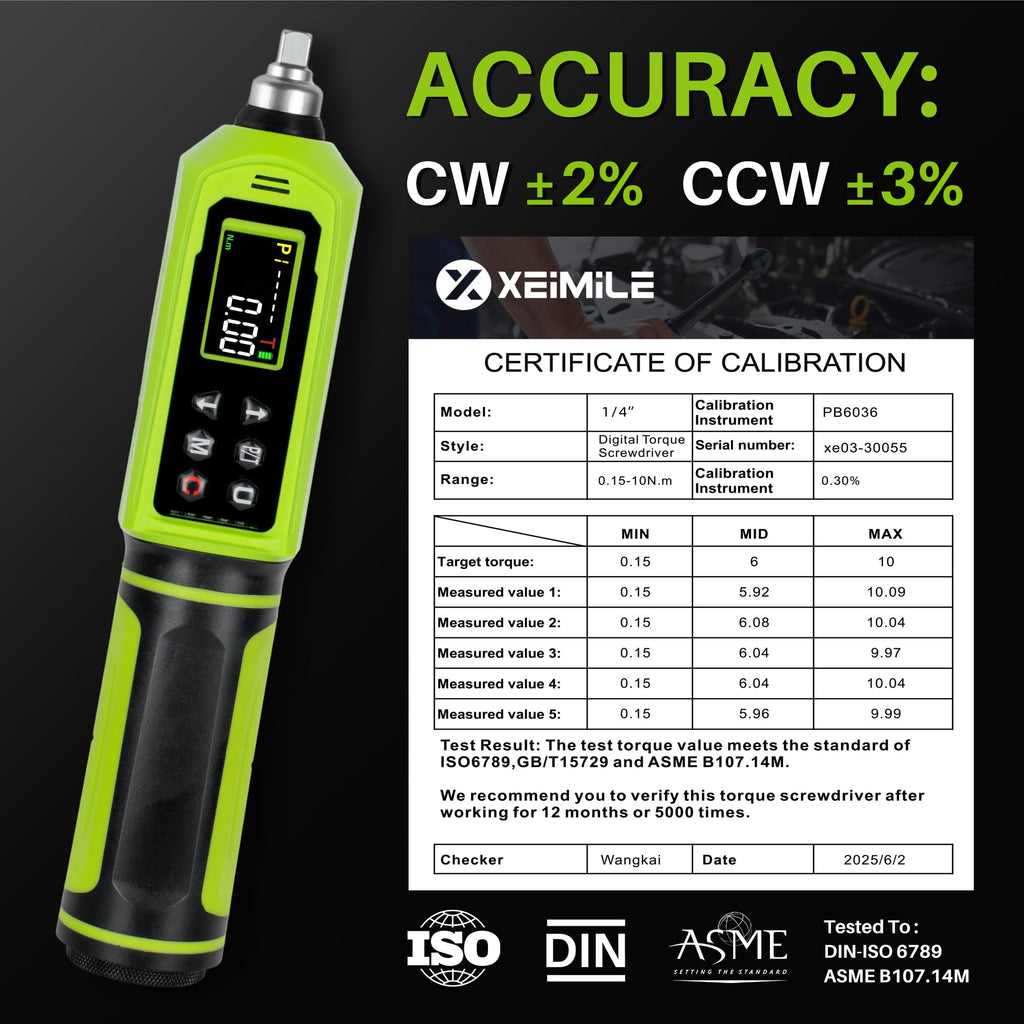 1/4" Drive Digital Torque Screwdriver D587