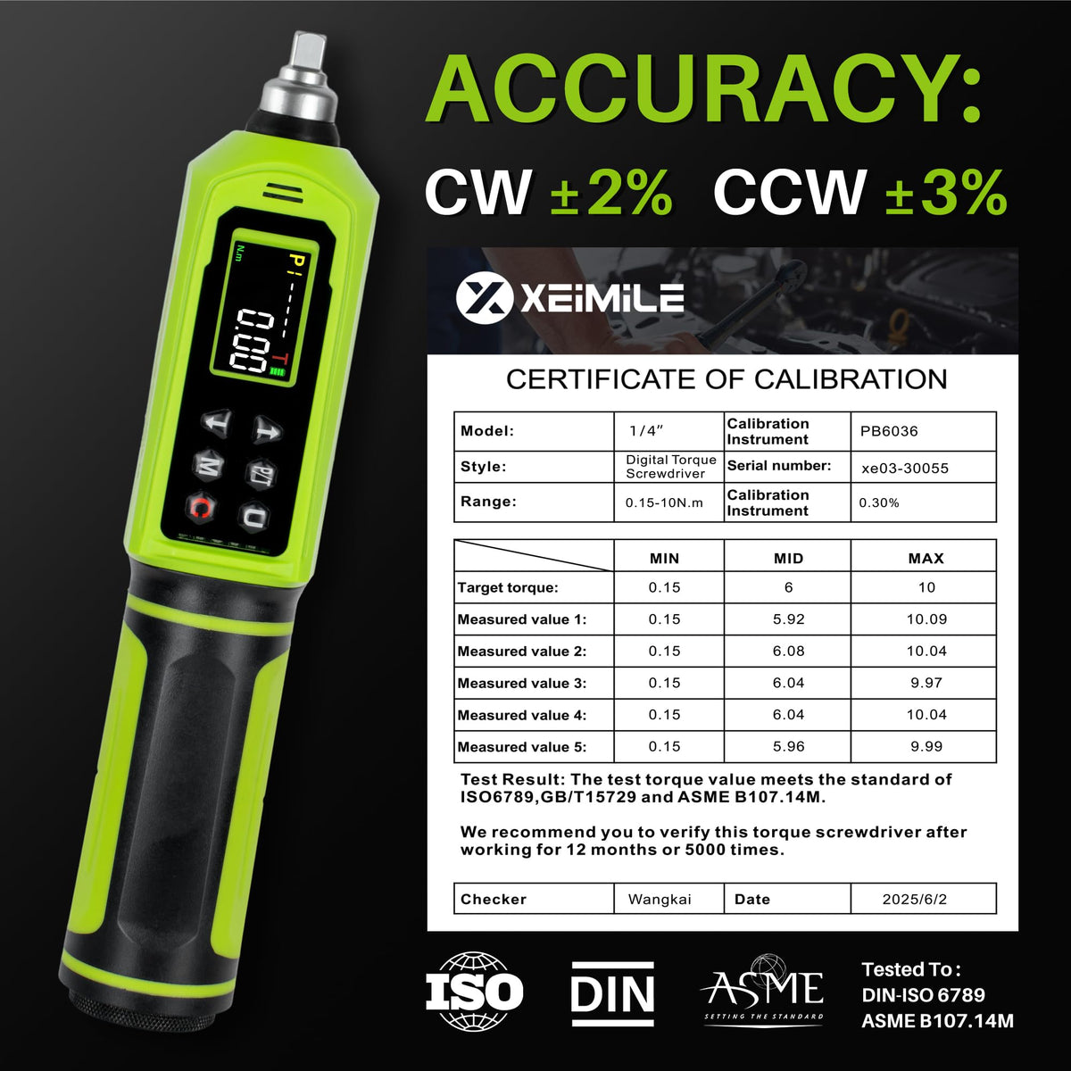 1/4" Drive Digital Torque Screwdriver D587