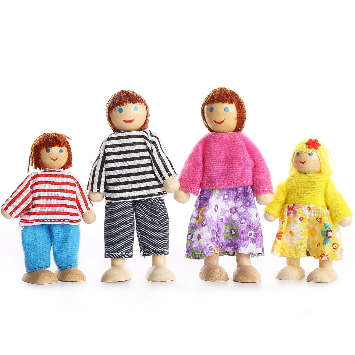 Dollhouse Figures Set of 7 with Dog A911