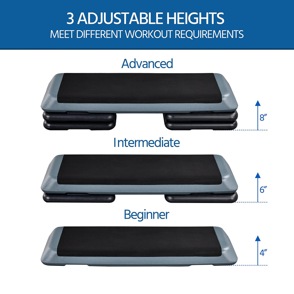 43in 3-Level Adjustable Aerobic Step Platform O4954