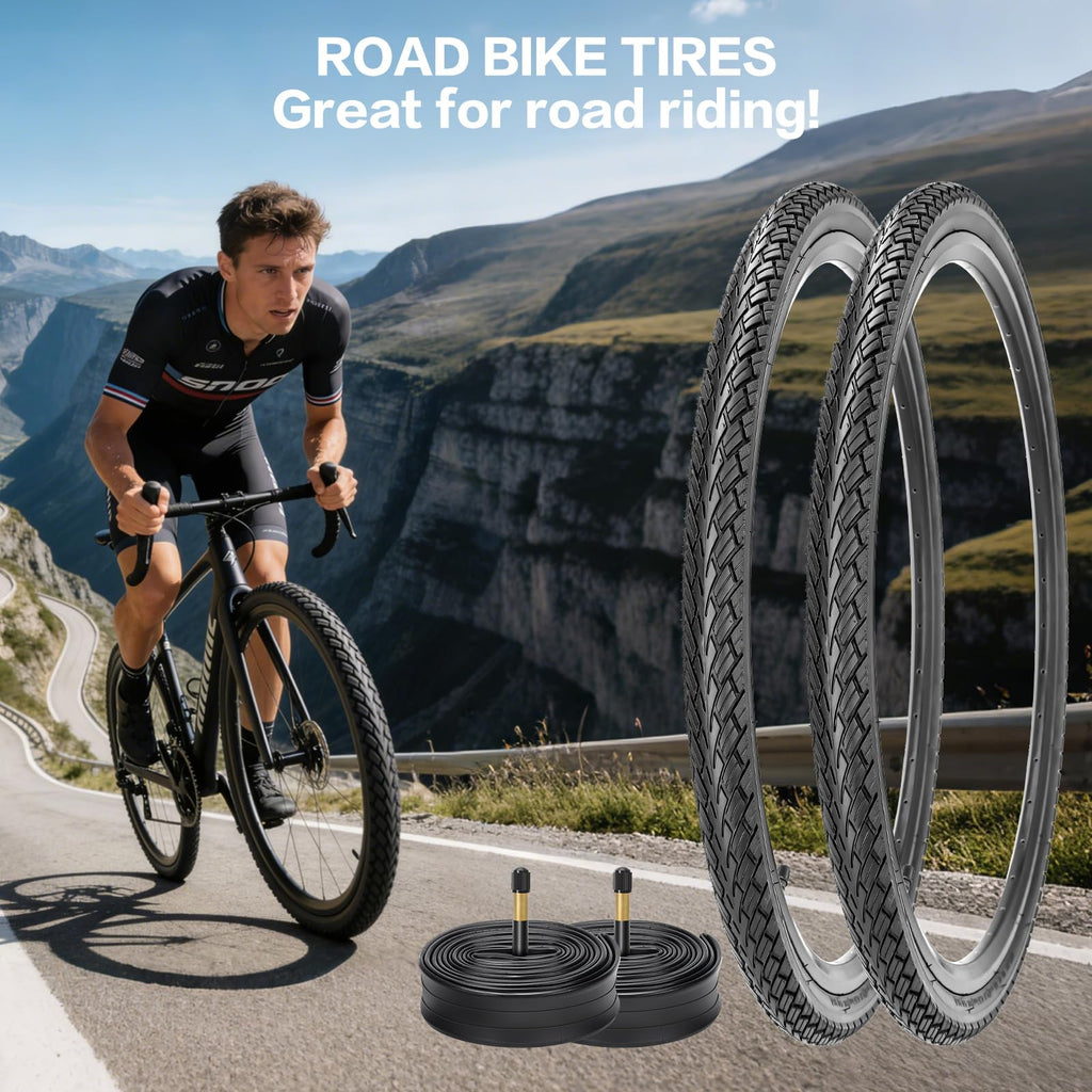 Foldable Road Bike Tires and Inner Tubes 2-Pack M662923