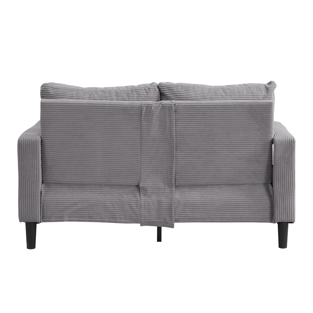 Oversized Corduroy Sofa with 2 Throw Pillows D814