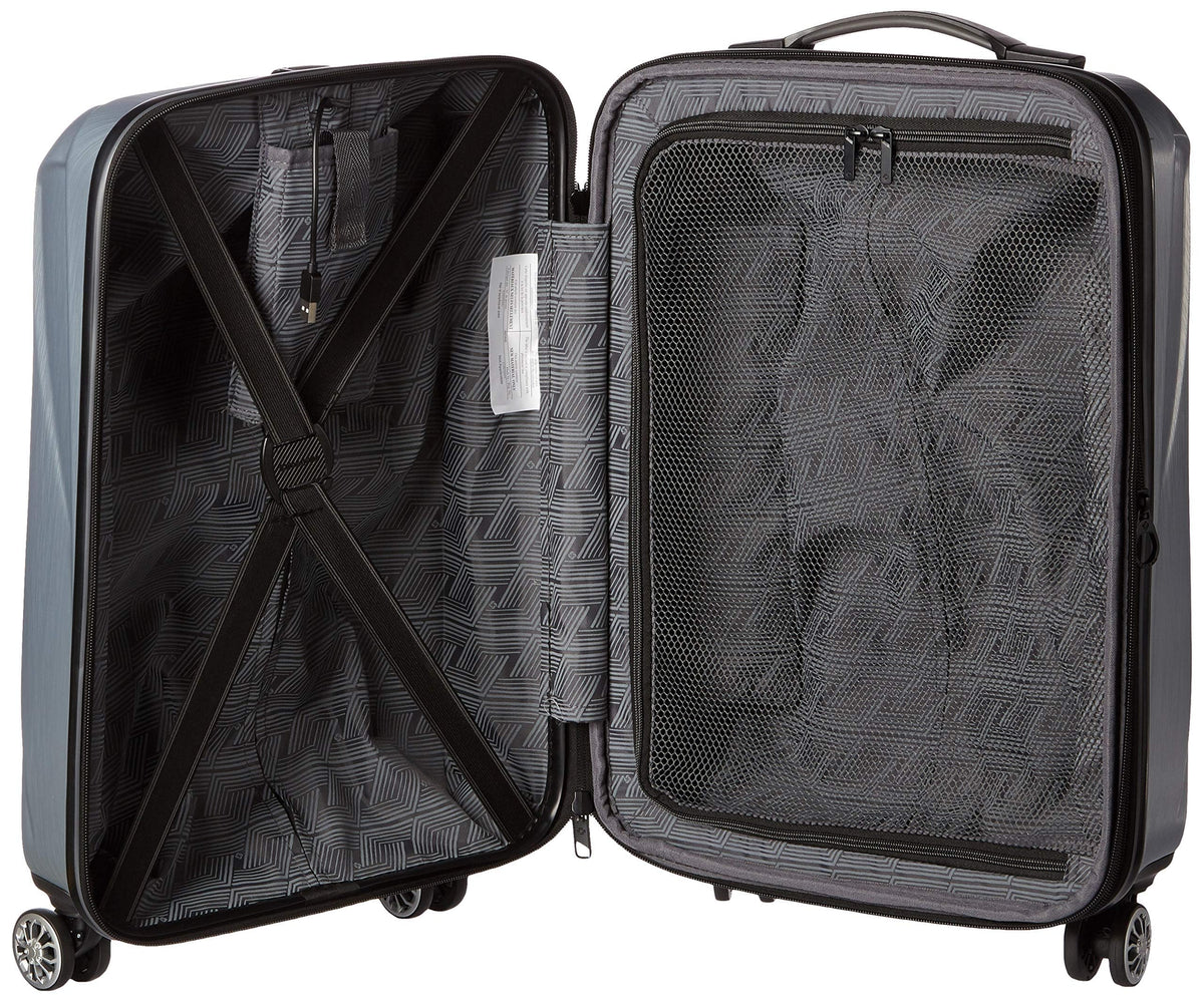Hardside Expandable Spinner Luggage Silver Carry-On 20-Inch V98081