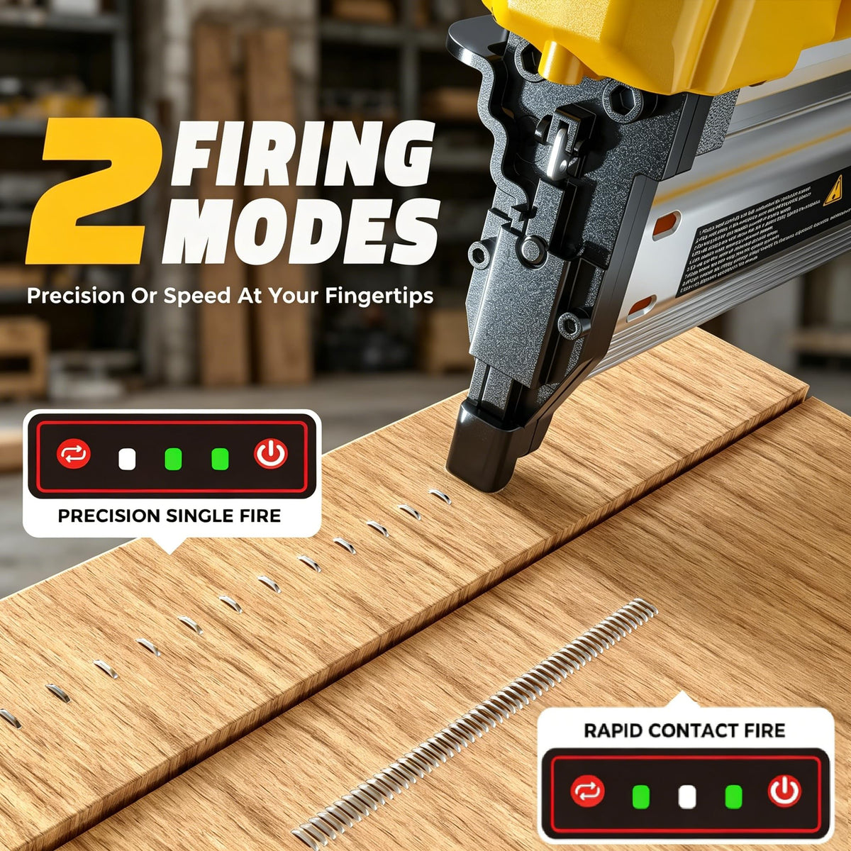 Cordless 2Inch Brad Nailer, 2-in-1 Staple Gun, 18 Gauge Battery Powered G472631