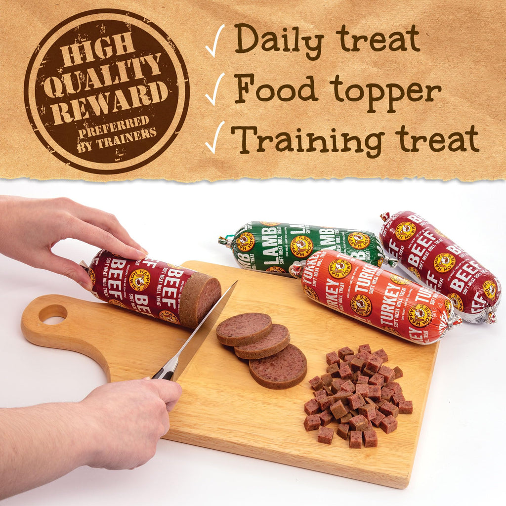Beef Lamb Turkey Soft Meat Roll Treat 7 Oz (Pack of 3) U831