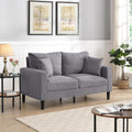 Oversized Corduroy Sofa with 2 Throw Pillows D814