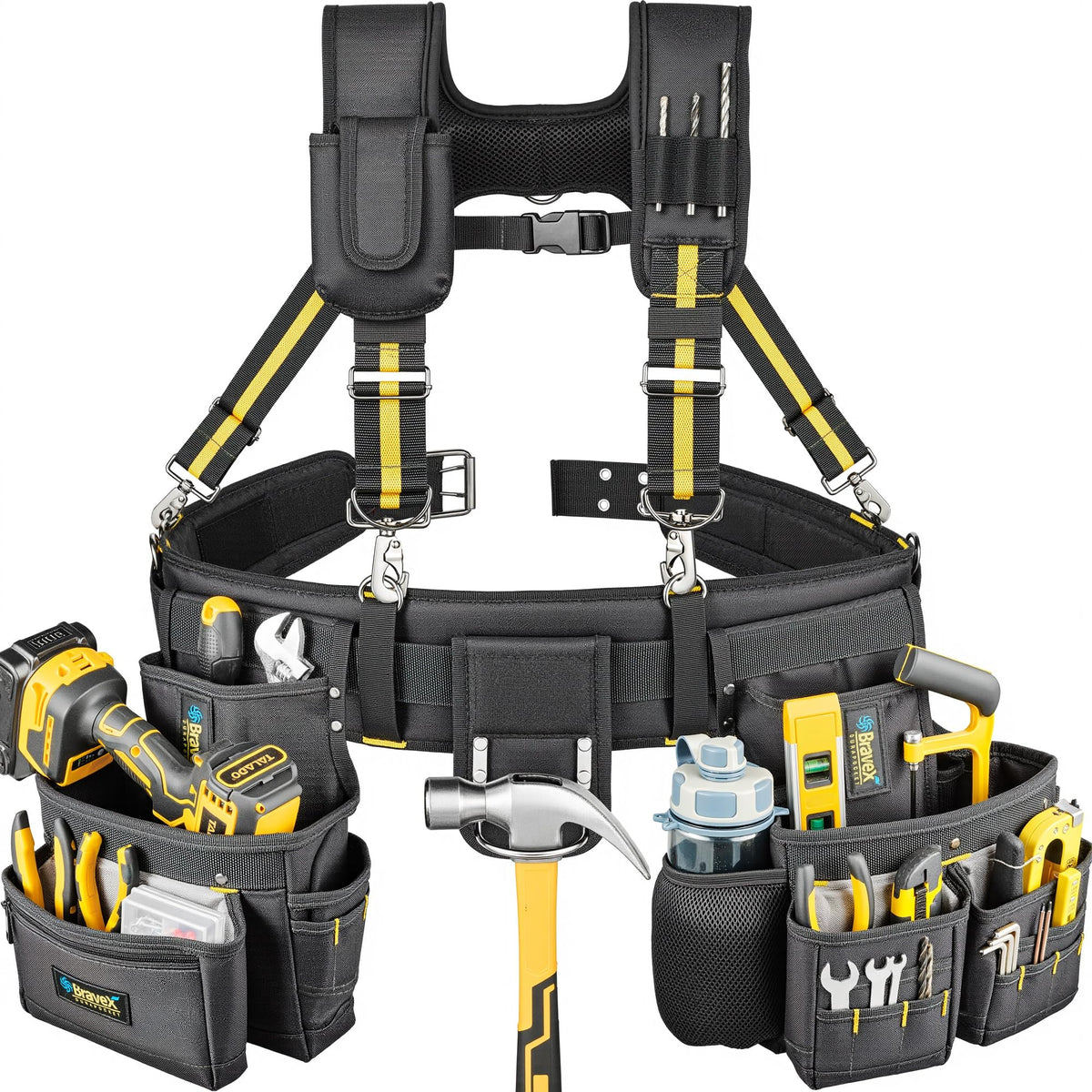 Tool Belt Suspenders 20 Bags 1200D Ballistic Nylon Y693115