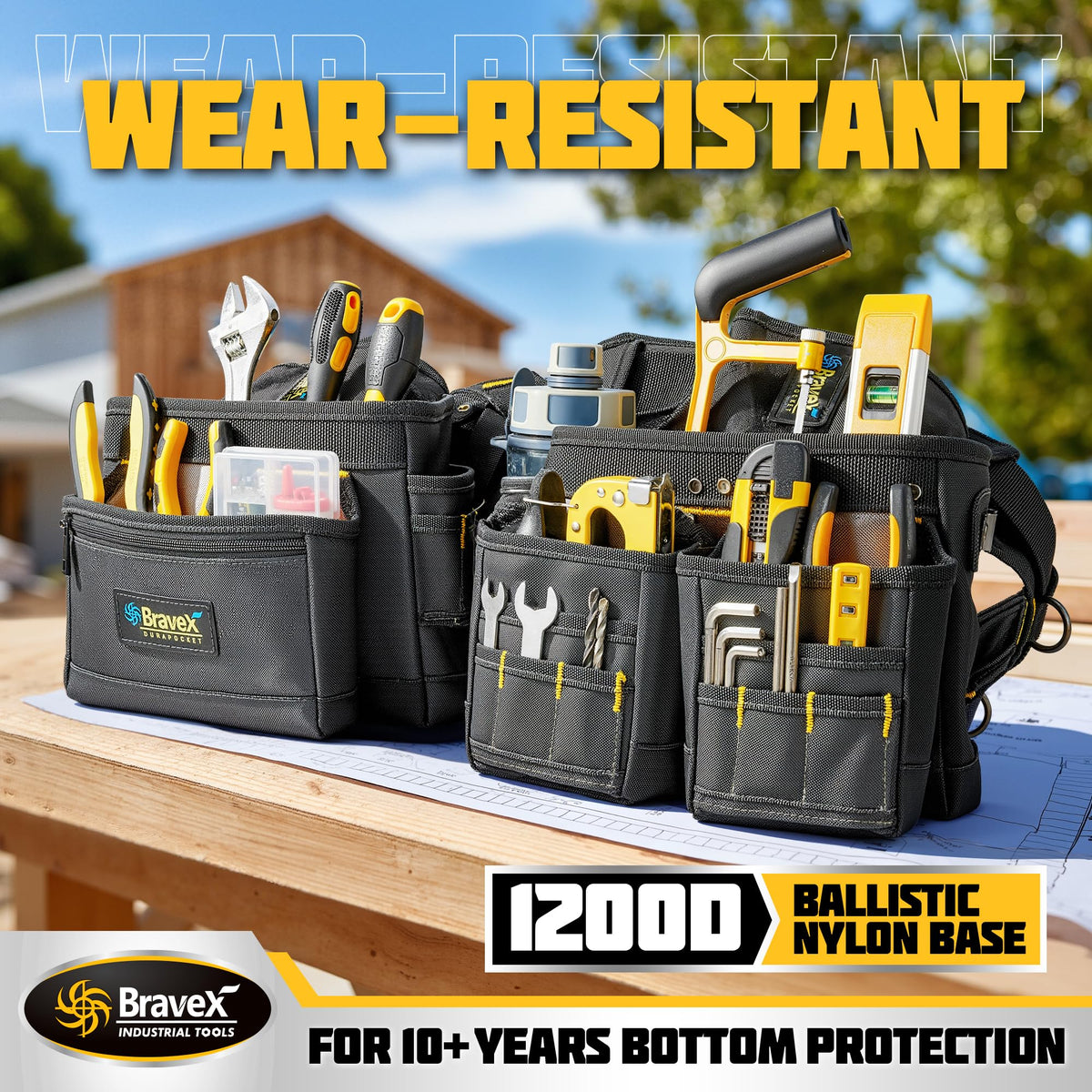 Tool Belt Suspenders 20 Bags 1200D Ballistic Nylon Y693115