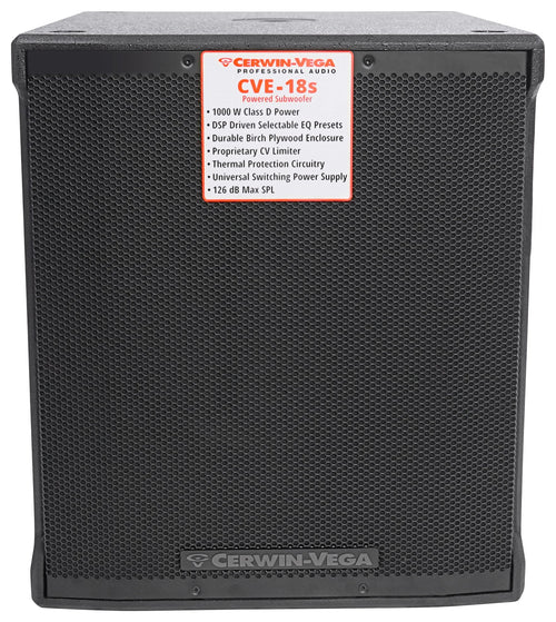 18" 1000 Watt Powered Subwoofer with Bluetooth G4178