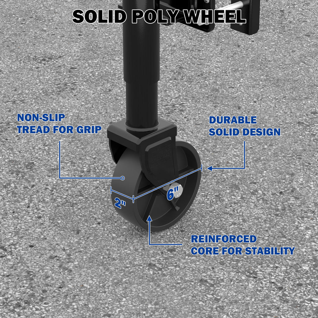 Boat Trailer Jack with Wheel, 10" Lift G600